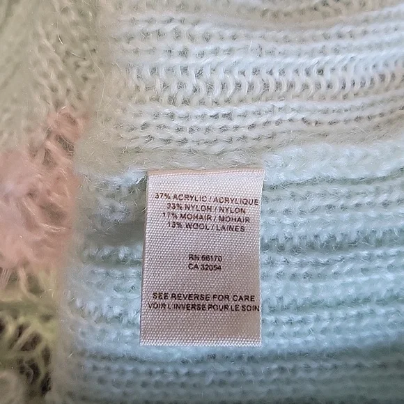 Womens Free People green, blue, pink, button down sweater in size small - Picture 6 of 7